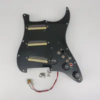 Actualización Prewired SSS Guitar PickGuard High Surproduction DCR ZEBRA Mini Humbucker Pickups 1 Conjunto de arnés de cableado