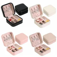 Storage Box Travel Jewelry Boxes Organizer PU Leather Display Storage Case Necklace Earrings Rings Jewelry Holder Gift Case Boxes DD0209