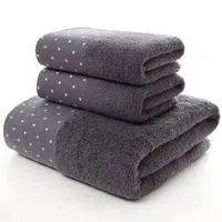 Nouvelle serviette de bain de coton pour salle de bain 2 serviettes de visage à la main 1 serviette de bain pour adulte blanche brun gris sèche-serviettes de voyage