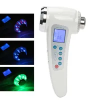 Ultrasonic Face Massager Colored LED Light Facial Pon Ultrasound Therapy Skin Care Beauty Choose Instrument230e