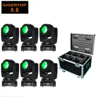 6in1 Flightcase Pack 60W LED Beam Moving Head Light Mini Small Size Silent Werkmotor 75W Power Consumptie O-R-S-AM 4IN1 LED