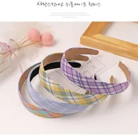 Coreano nuovi accessori per capelli all'ingrosso in 2021 floral band girl lattice fascia per la fascia della madre panno largo bordo antiscivolo