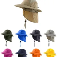 Connectyle UPF 50+ Мальчики Лето Солнцезащитная Шляпа с Шеи Лок Летняя Шляпа Beach Beach Kids Safari Hat Y200714