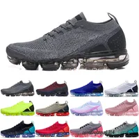 حار 2018 Vapormax 2019 chaussures moc 2 laceless 2.0 الاحذية الثلاثي الأسود رجل المرأة أحذية رياضية وسادة المدربين zapatos 36-46 C34