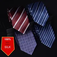 100% Seta Uomo Cravatta vestito da affari sposo sposa Professione cravatta cravatta portare al collo convenzionale sottile regalo del legame Corbatas Padre 201027