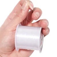 1pc 0,2-1mm ligne de pêche pour les perles de fil clair cordon de cordon de cordon de cordon de nylon non étirée pour la fabrication de bijoux en gros