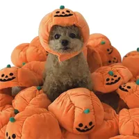Cute Pet Halloween Festival verkleiden Pumpkin Hat Günstige Tierzubehör Kappen für Hunde Kappen Haustiere Lustige Kostüm Cosplay Haustier-Hundekappe