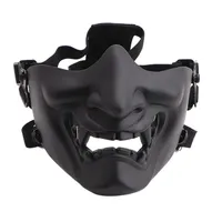 Radkappen Masken 2021 unheimlich lächelnd Ghost Halbgesicht Maske Form Verstellbar (taktisch) Headwear Protection Halloween Kostüme Zubehör1