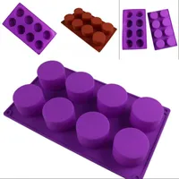 DIY Cup Shaped Baking Mould Silicone Hand Made Cake Molds High Temperature Resistance Eight Circles Ice Cube Chocolates Mold 5jm G2