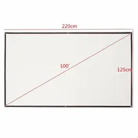 Projectieschermen Leeory 100 inch 16: 9 Draagbaar scherm HD White Fold Fabric voor Home Projector1