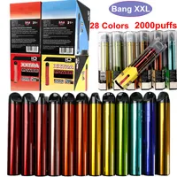 Bang XXL Descartável Vape Pens 2000Puffs Cigarros Eletrônicos 800mAh Bateria 6ml Pré-preenchido Pods Votes Vapor Vapor Bang Xxtra Starter Kits 24 cores