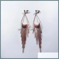Dangle & Chandelier Earrings Jewelry Woman Earring 4Mm Stone Cup Ear Studs Hanging Drops Tassel Long Drop Delivery 2021 Nk7Tc
