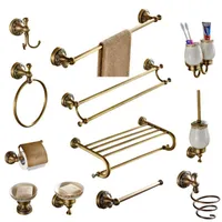 Accesorio de baño accesorios de baño colección de latón antiguo productos tallados set de hardware montado en la pared1