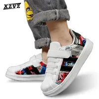 XZVZ Kids Sneakers Lightweight Children's Shoes MD Shock Absorption Non-slip Sole Casual PU Leather Upper Boys 220224