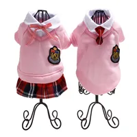 Campus Style Pets Dog Clothes Couples Dress Polyester Fiber Fashion Female And Male General Breed Pet Skirt Jacket Cute Hot Sale 9 5lq M2