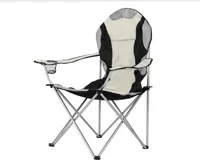 Chaise de camping moyen chaise de pêche chaise pliante gris noir