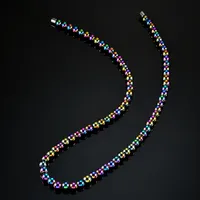 Jóias artesanais por atacado colar frisado masculino e mulheres colar de hematite colorido jóias de terapia magnética