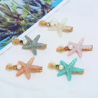 Moda Big Starfish Cabelo Acrílico Pin Clipe De Cabelo Para Mulheres Meninas Estilo Acessórios Jóias Presentes