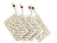 2021 Natural Exfoliating Mesh Soap Saver Sisal Soap Saver Bag Pouch Holder For Shower Bath Foaming And Drying