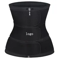 Anpassad din logotyp Privat etikett Högkvalitativ Latex Double Belt Zipper Bastu Body Slimming Kvinnor Korsett Midja Trainer Shapers1