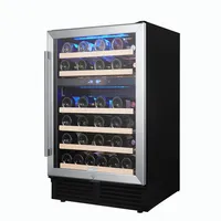 US STOCK SOTOLA 24 inch 46 Bottle Wine Cooler Cabinet Beverage Fridge Small Wine Cellar Soda Beer Counter Top Bar Quiet Operation a10