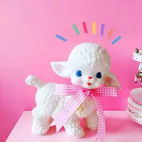 Classical Lamb Plush toy Adorable Sheep Stuffed Toys Showa Bow Sheep Girl Sweet Heart Decoration Decora gift for Girl birthday 220217