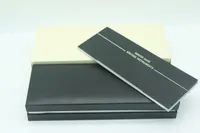 Высококачественная черная деревянная рамочная коробка для ручки для фонтана / шариковая ручка / роликовая шариковая ручка карандаш Чехол с гарантийным руководством