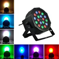 Novos estilos 18W 18-LED RGB Auto e Voice Control Festa Stage Luzes Black Top Grau LEDs Novo e Alta Qualidade Par Luzes Quente