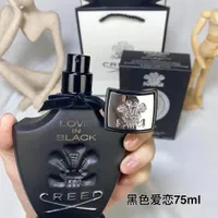 Kvinnor män parfym doft creed kärlek i svarta herrar 75ml unisex dofter hög version högkvalitativ långvarig 2,5fl oz cologne
