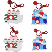 2020 Árvore de Natal Família Detalhes no Bell vermelha Key Buckle Hand Sanitizer Boca Máscara Padrão Series Christmases Pingente DIY Bênção Words