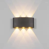 Lampa ścienna Wodoodporna nowoczesna dioda LED 2W 4W 6W Schody Lekkie Oprawa oświetlenia nocna salon na poddaszu w dół korytarza 1