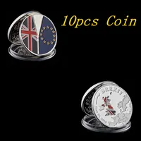 10 SZTUK Międzynarodowa Odznaka Souvenir Craft 2016 UK Brexit Głosuj niezależność posrebrzane monety pamiątkowe