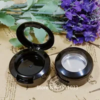 50PCS Schwarz runder transparenter Deckel aus Kunststoff leeren Augenschminke-Puder Compact Box DIY Graceful Blusher Lippenstift kosmetische Container