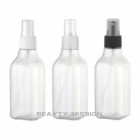 BEAUTY MISSION 24 pcs 200ml clear Liquid plastic spray pump bottle R24 Empty cosmetics bottles 200 cc PET