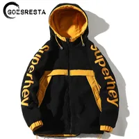 Gockresta 브랜드의 새로운 남성 양면 재킷 패션 야생 가을과 겨울 스트리트웨어 느슨한 따뜻한 재킷 자켓 남자 201105