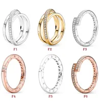 Nuovo anello in argento sterling al 100% 925 in forma Pandora logo Infiniti amore anelli cuore per le donne europee matrimonio gioielli moda originale