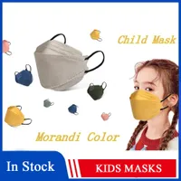 wholesale Kid Mask Morandi Color Mascarillas Children Colorful Masks 4Ply Breathable Kids Mask Boy Girl Masque individual package