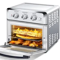 ABD hisse senedi geek şefi hava fritöz ekmek kızartma makinesi, 4 dilim 19qt konveksiyonlu airfryer tezgah fırın kızartma yağsız, pişirme 4 aksesuarları A08 A16