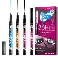 YANQINA 36H Colouring Pencils Waterproof Eyeliner Pencil Long Lasting Natural Non Smudge Makeup Colour Eyeliner Pencils