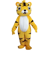 Mascotte Costumesy Sellow Tiger Fantaisie Costume Mascot Novel Animal Dessin animé Robe Adulte Taille One-Piece Vêtements Halloween Noël Parade Cuissures