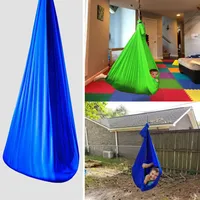 Resistance Bands Indoor Sensory Swing Children Elastic Hammock Chair Able To Get 360 Angles Swivel And Outdoor Kids Therapy
