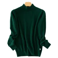 Cashmere Green Turtleneck Lady's Size Plus Size Preto Camisola Feminina Casual Mulheres Jumper Inverno Pull Femme 201201