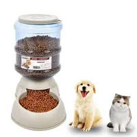 القط الأطباق المغذيات يشربون الحيوانات الأليفة 3.75L الكلب التلقائي المغذية شرب الحيوان وعاء المياه للحيوانات الأليفة feeder1