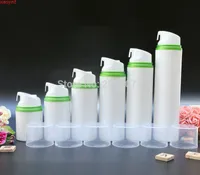 80ml 100ml Airless Pump Vacuum Bottle Green Edge Makeup Lotion Serum Liquid Foundation Empty Cosmetic Containers 10pcs/lotgood product