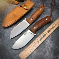 Alta dureza dc53 blade santos mango de madera cuchilla fija cuchillo cuchillos rectos caza táctica Camping de alta calidad herramienta EDC EDC