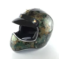 Motorcycle Helmets Original Couple Moto Retro Leather Full Face Helmet Men Women Personalized Classic Four Seasons1