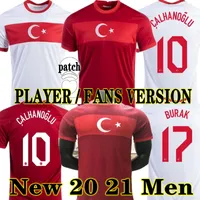 Calhanoglu 20 21 터키 축구 유니폼 플레이어 버전 팬 2021 Yazici Caglar Söyüncü Demiral Ozan Kabak 축구 셔츠 국립 Maillots de