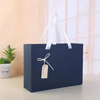 Geschenk Wrap Blue Scarf Box Kleidung Jacke Rucksack Verpackung Hochzeit Weihnachtsschublade Papier Verpackung Lagerung