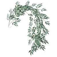 1,8M Falso artificial Fake Eucalyptus Willow Willow Hojas Verdes Plantas Boda DIY Decoración Flores Planta Hoja Simulación Rattan Decoración de Hogar SIM Y0104
