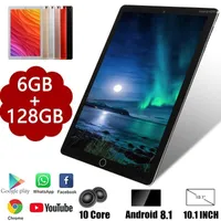 Newest Android tablets 10 Dual SIM 4G Quad Core 6GB RAM 128GB ROM WiFi 2.4G Bluetooth 1280X800 IPS Kids Gift 10 inch tablets1
